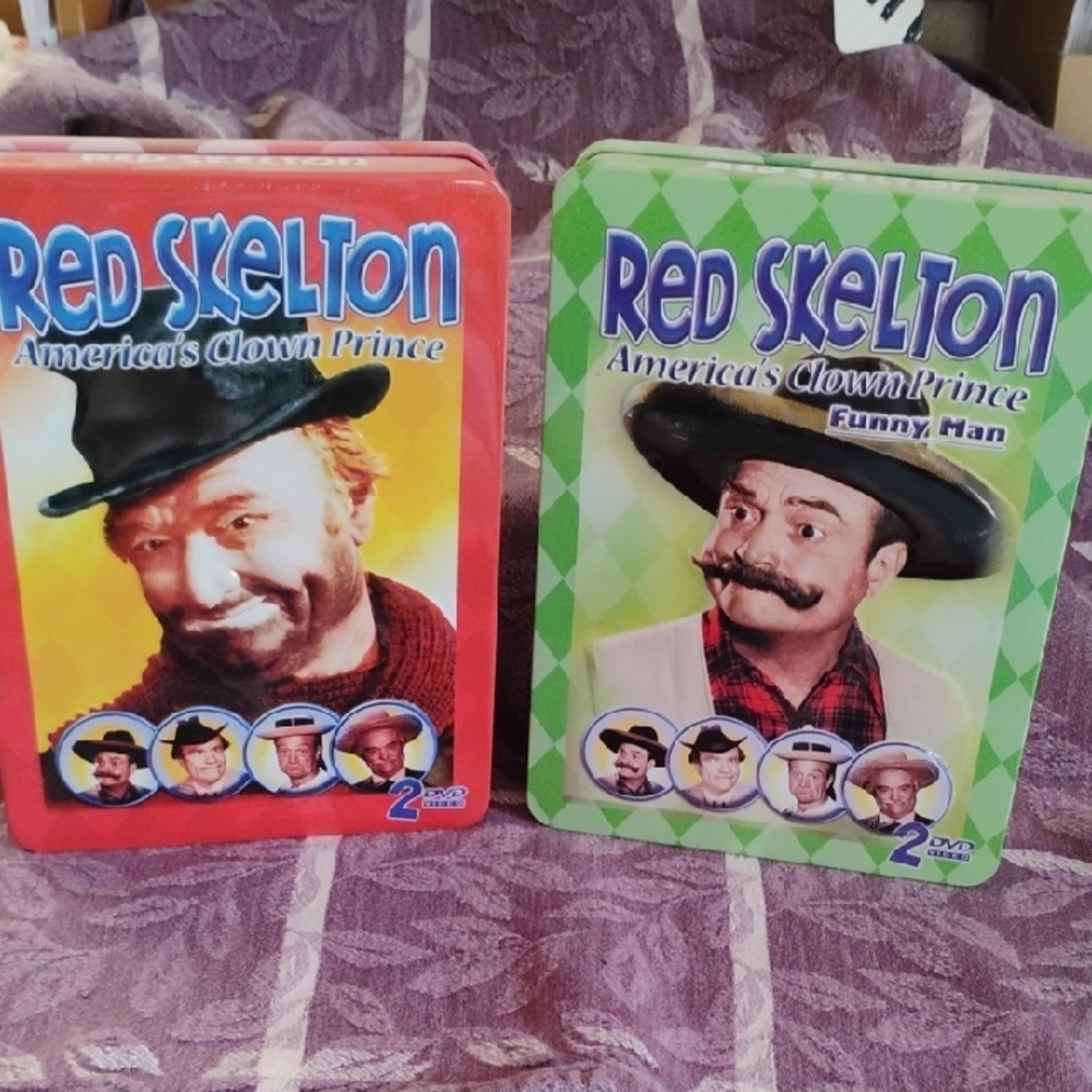 2 Red Skelton DVD Sets  Each Set Enclosed In Embellished Tin Boxes   Good Humor